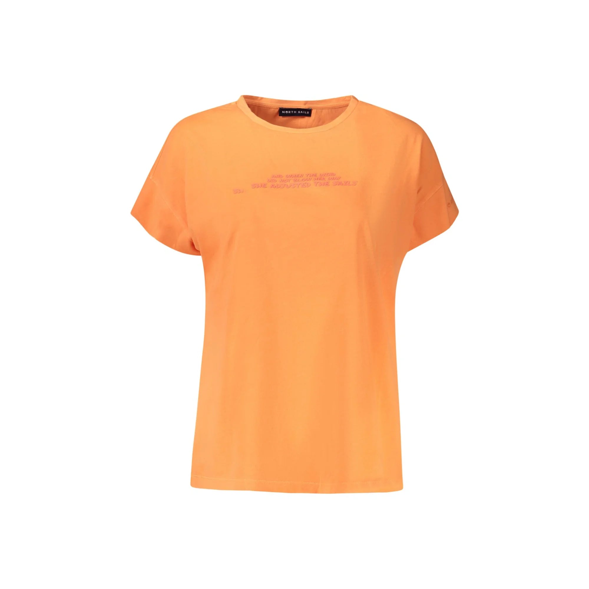 North Sails T-Shirt Maniche Corte Donna Arancione Stampa in Rilievo - foto prodotto